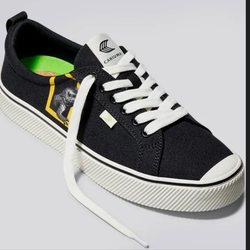 Cariuma Low NATGEO Gecko Black Canvas Sneaker NIB Limited Edition - Picture 3 of 9
